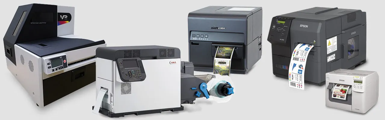 label printers compatibles with matrix remover and slitter